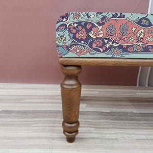 Ethnic design bench, Accent ottoman bench, Hallway organizer, Modern shoe bench, End of bed bench, Wooden furniture, Handmade bench, RSB 316