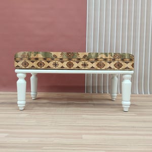 Yellow vintage bench, Industrial bench, Eclectic bench, Foyer hall bench, Rustic mid table, Durable seating, Strong shoe bench, RSB 275