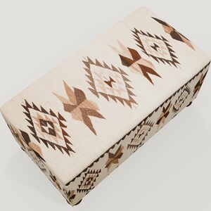 Oriental design bench, Art deco bench, Family room bench, Neutral bench, Ottoman seat, Abstract bench, Storage organizer, Shoe bench, RS-89