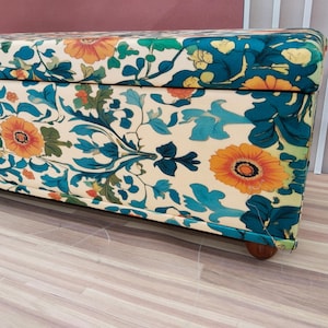 Handmade storage bench, Upholstered trunk, Bedroom storage, Living room organizer, Entry shoe bench, Sitting storage, RS 01