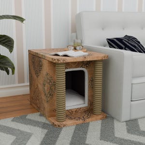 Whimsical cat house, Pet safe furniture, Unique pet bed, Cozy hideaway, Aesthetic cat house, Playful accessories, Portable cat house