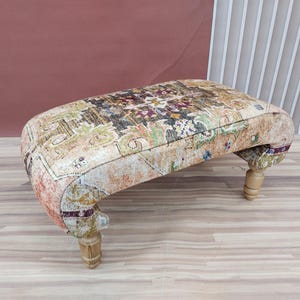 Lyxiga möbler, Bänk i vintagestil, Autentisk design, Avantgarde-bänk, Soffpuff för sovrum, Skobänk i hallen, Lång sits för fotpall, RS 09-01