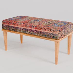 Pink bench, Handmade bench, Ottoman bench, Sitting bench, Decorative bench, Bedroom bench, Piano bench, Boho bench, Vanity stool, RSB 35-01