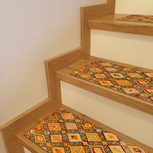 rug stair mat, washable rug, stair treads mat, bohemian rug, easy to clean rug, runner rug, non slip rug, anti-slip stair rug, RS 663
