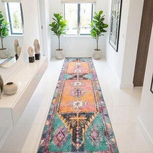 Ethnic Rug, Turkish Cotton Rug, Gothic Rug, Chenille Cotton Rug, Bathroom Rug, Long Size Rug, Non-Slip, Machine Washable, Traditional Rug