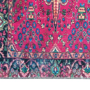 Pink Rug, Handknotted Rug, Blue Rug, Indoor Non-Slip Rug, Bohemian Rug, Chenille Cotton Rug, Polyester Rug, Modern Rug, Washable Rug