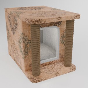 Whimsical cat house, Pet safe furniture, Unique pet bed, Cozy hideaway, Aesthetic cat house, Playful accessories, Portable cat house