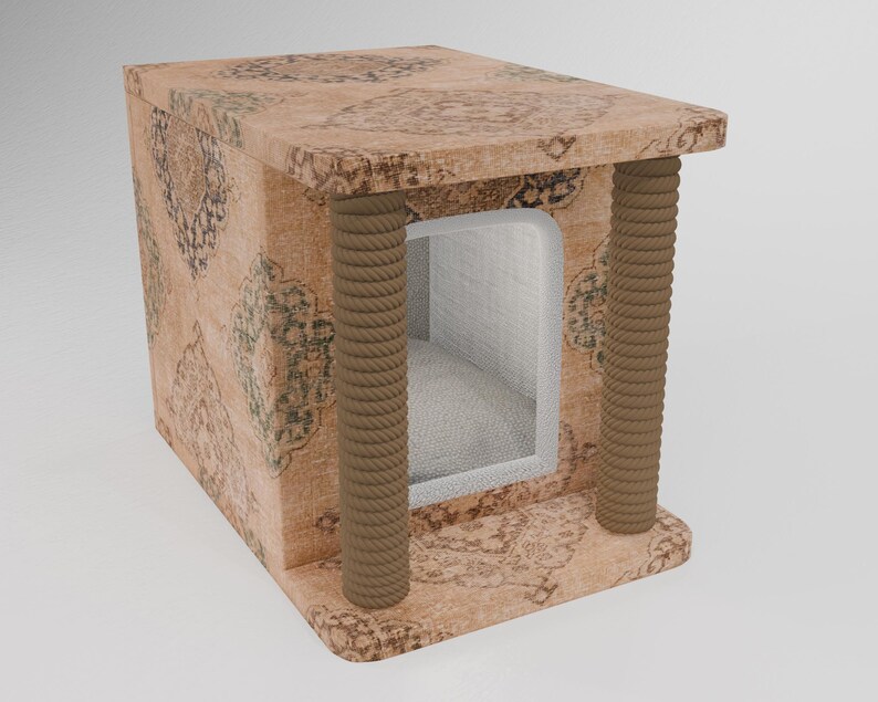 Whimsical cat house, Pet safe furniture, Unique pet bed, Cozy hideaway, Aesthetic cat house, Playful accessories, Portable cat house