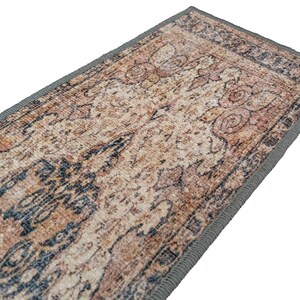 machine washable rug, stair treads mat, bohemian rug, easy to clean rug, washable runner rug, non slip rug, anti-slip stair rug, RS 446-0