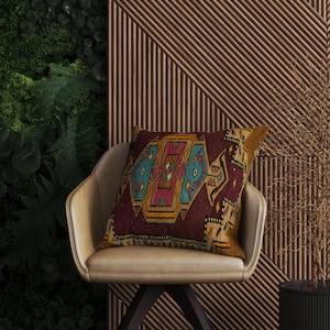 anatolian pillow, fabric pillow, rustic pillow, decor pillow, farmhouse pillow, bedding pillow, soft pillow, gothic pillow, RS 676-0