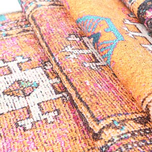 Ethnic Rug, Turkish Cotton Rug, Gothic Rug, Chenille Cotton Rug, Bathroom Rug, Long Size Rug, Non-Slip, Machine Washable, Traditional Rug
