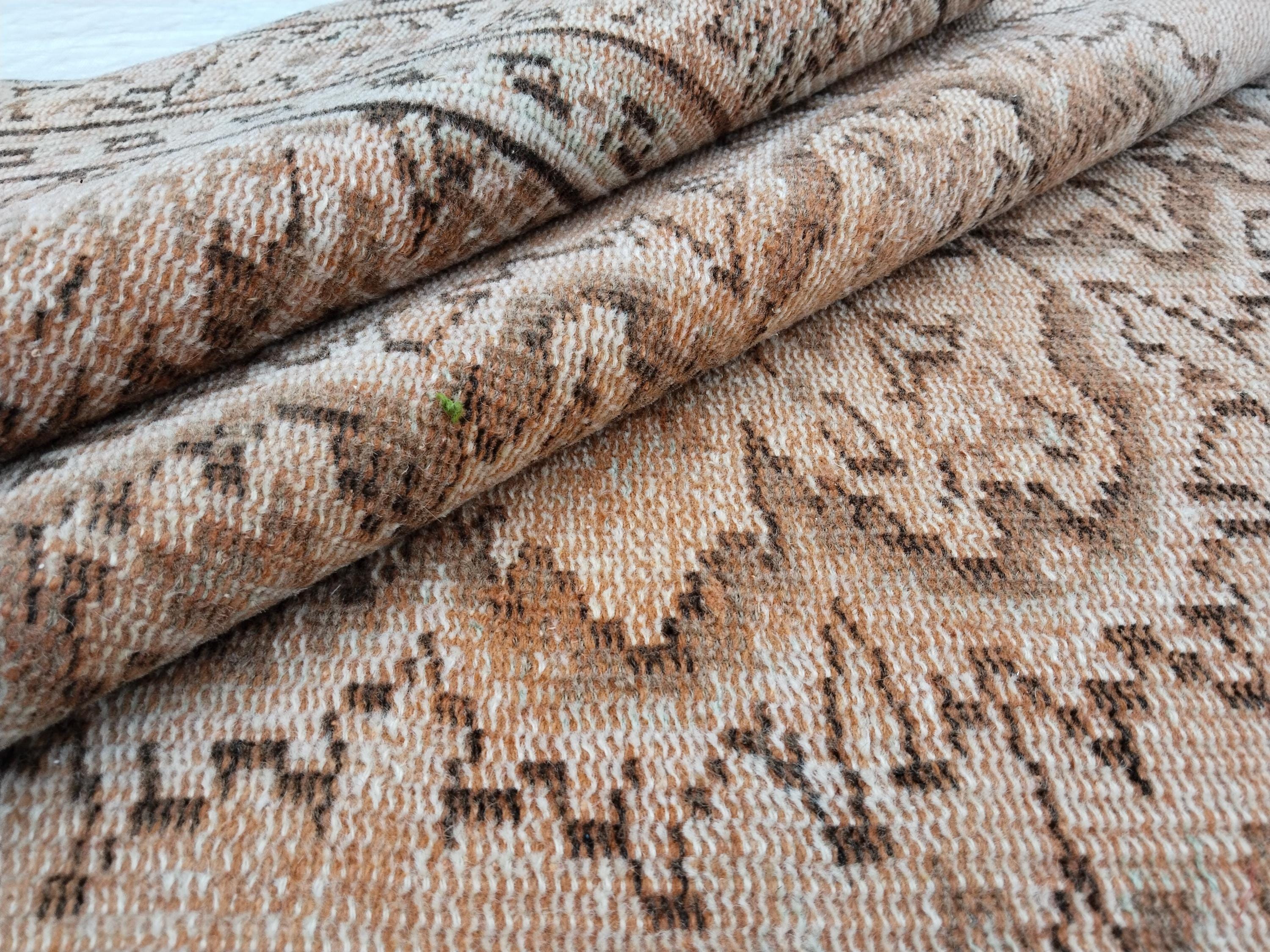 ハンドメイドエリアラグ、クラシックラグ、ラストトーンカラーラグ、花