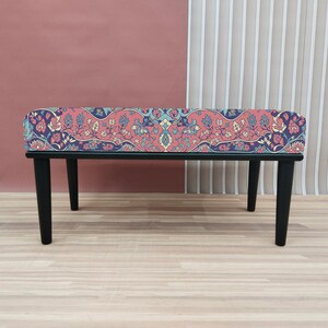 Ethnic design bench, Accent ottoman bench, Hallway organizer, Modern shoe bench, End of bed bench, Wooden furniture, Handmade bench, RSB 316