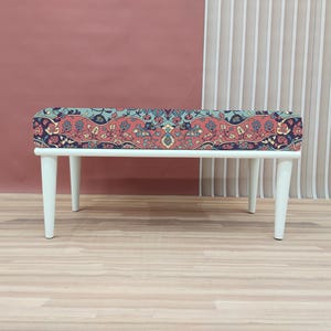 Ethnic design bench, Accent ottoman bench, Hallway organizer, Modern shoe bench, End of bed bench, Wooden furniture, Handmade bench, RSB 316