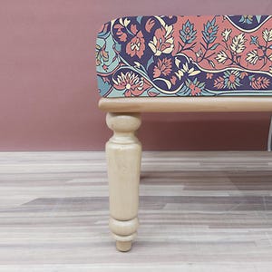 Ethnic design bench, Accent ottoman bench, Hallway organizer, Modern shoe bench, End of bed bench, Wooden furniture, Handmade bench, RSB 316