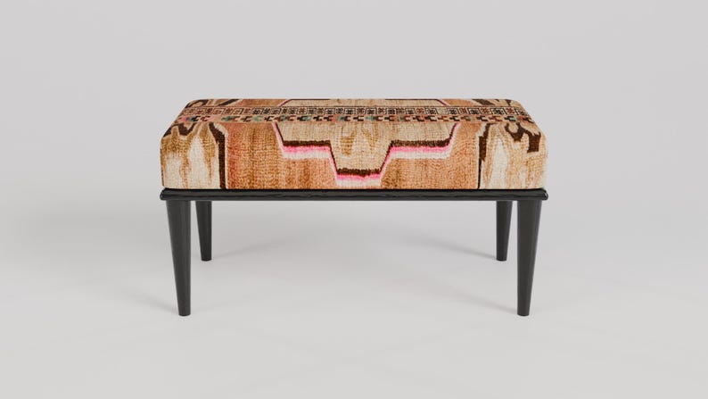 Handmade furniture, Ottoman bench, End of bed bench, Upholstered bench, Living room bench, Sitting bench, Hallway bench, Piano bench, RSB 50