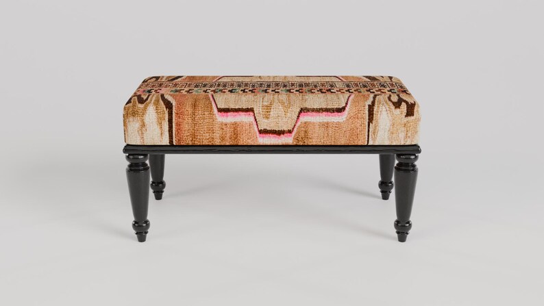 Handmade furniture, Ottoman bench, End of bed bench, Upholstered bench, Living room bench, Sitting bench, Hallway bench, Piano bench, RSB 50