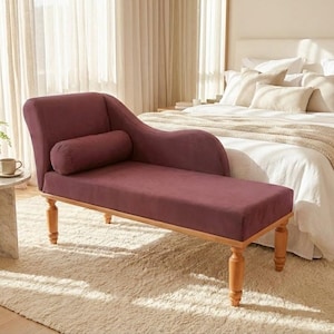 Wine red lounge, Swanky home decor, Romantic furniture, Fascinating daybed, Fireside cuddling sofa, Boho chaise lounge, Modern lounge chair