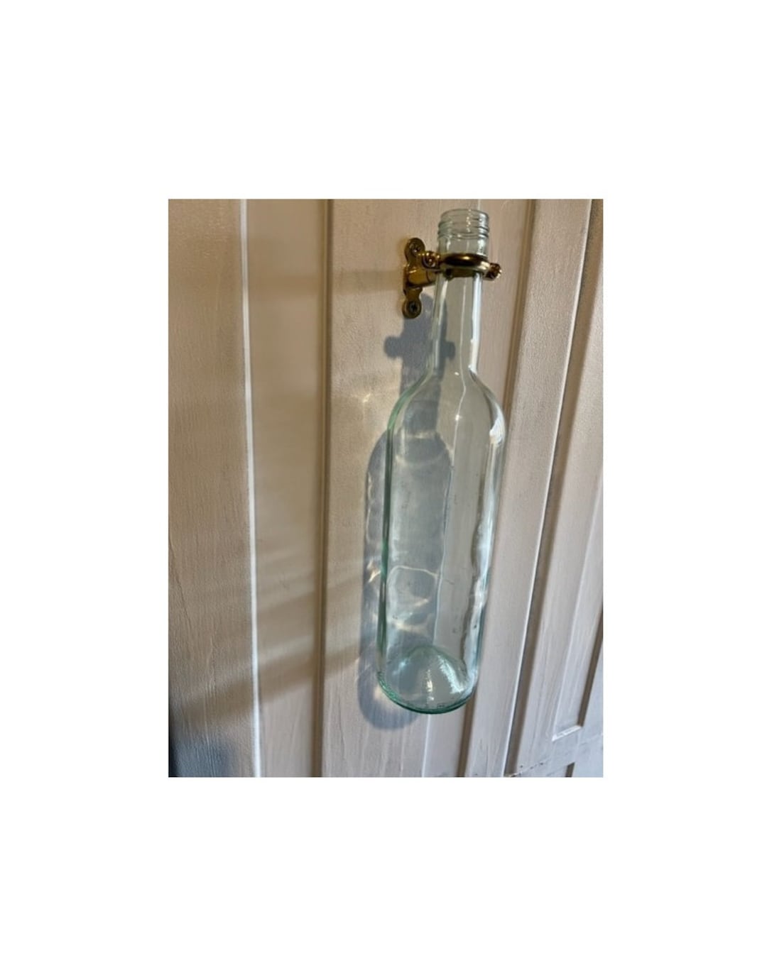 Floating Solid Brass Bottle Hangers for Feature Wall Display Collectible Antique Wine Spirit