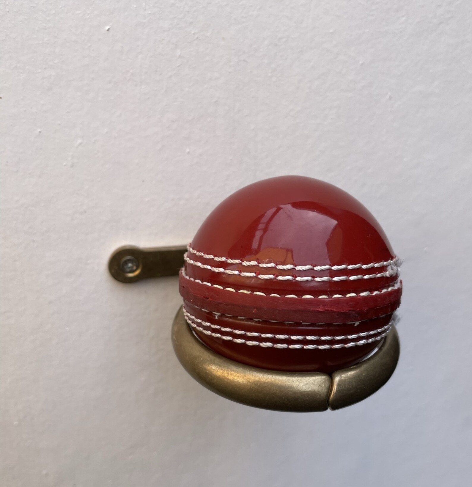 Wall Mounted Cricket Ball Display Holder Solid Brass Display Ball in a