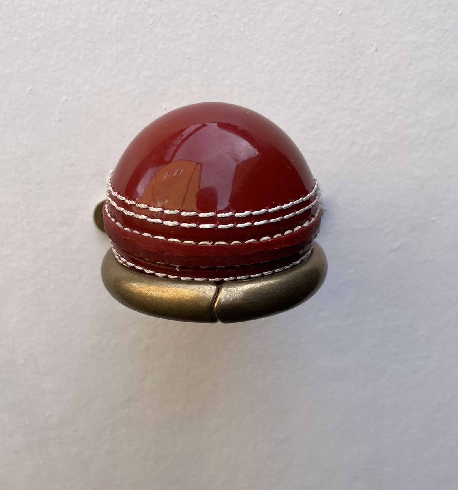 Wall Mounted Cricket Ball Display Holder Solid Brass Display Ball in a