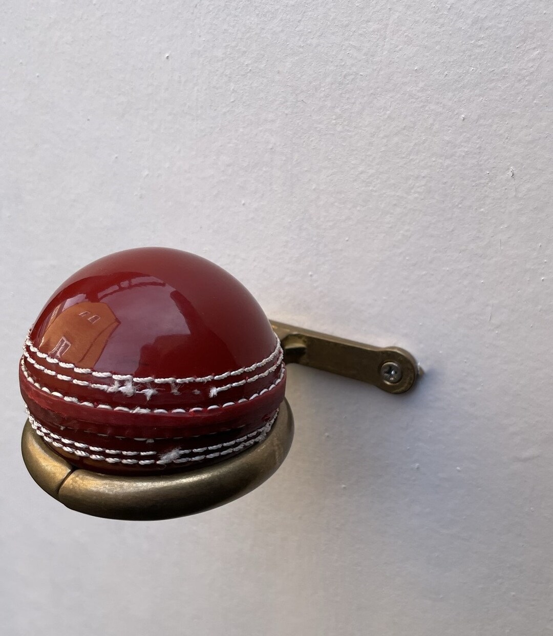 Wall Mounted Cricket Ball Display Holder Solid Brass Display Ball in a