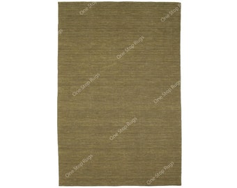 Kilim loom Rug - Olive green for bedroom, kidsroom, kitchen, hall , entryway, office , home Decore and anywhere