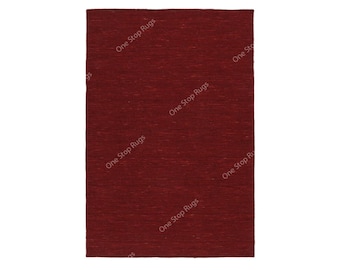 Kilim loom Rug - Dark Red for bedroom, kidsroom, kitchen, hall , entryway, office , home Decore and anywhere