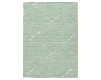 Kilim loom Rug - Mint green For Bedroom, Kidsroom, Home Decor , Hall, Entryway, Office , kitchen and Anywhere