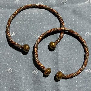 African Bangles (2) Twisted metal bracelets