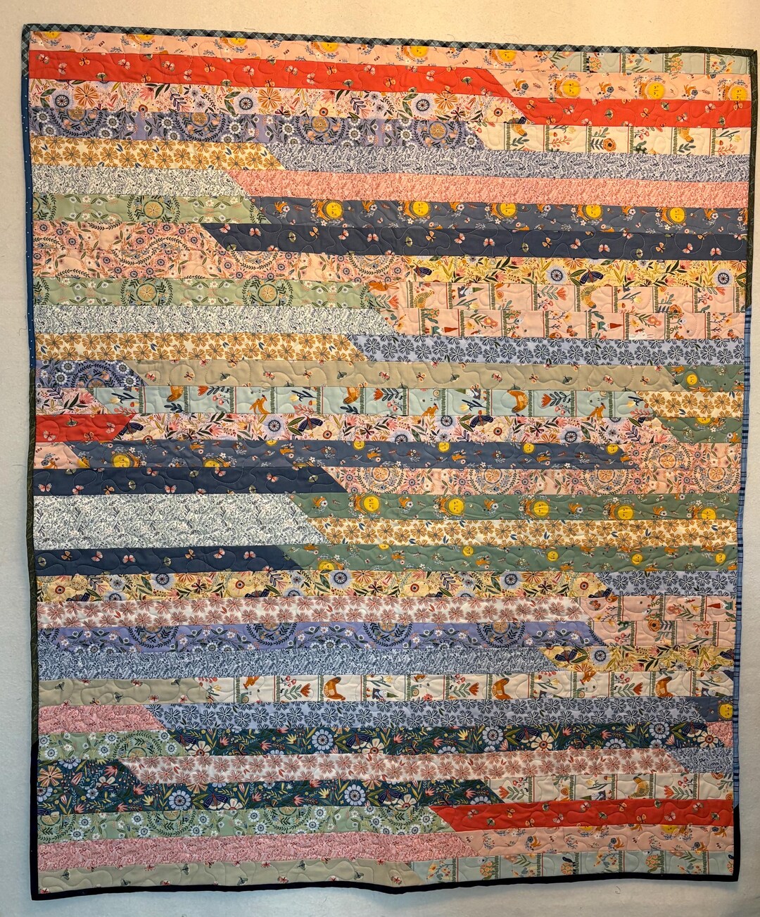 Scrappy Lap Quilt - Etsy