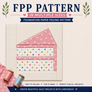 Slice of Cake FPP  Foundation Paper Piecing FPP Pattern PDF – Multiple Sizes Included