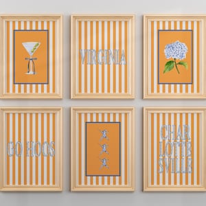 Coastal Grandma University of Virginia Wall Art Group | College Dorm Room Decor | University of Virginia