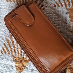 Damen Leder Geldbörse Handytasche Damen Leder Portemonnaie Damen Leder Geldbörse Leder Geldbörse Reißverschluss Damen Leder Clutch Leder Karte Geldbörse