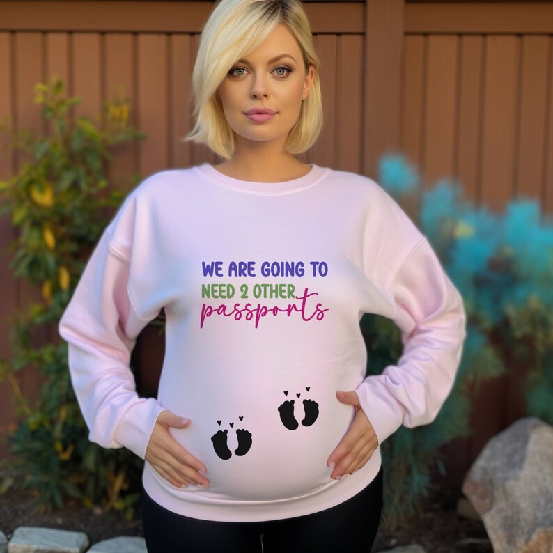 Funny Twin Pregnancy Announcement to Husband Sweatshirt Gift for New