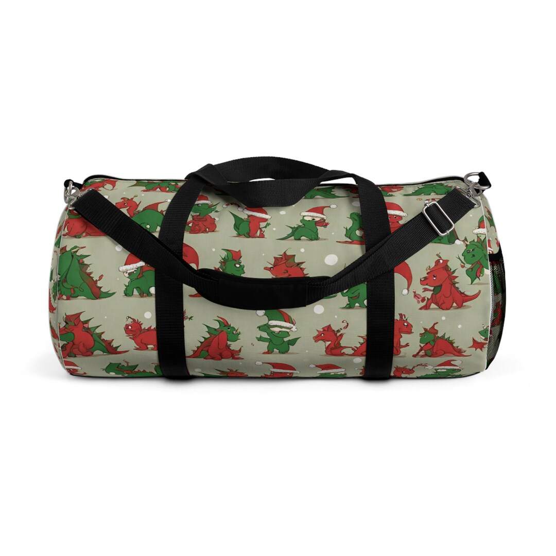 Christmas Duffle Bag Dragon Duffle Bag Christmas Travel Bag Etsy