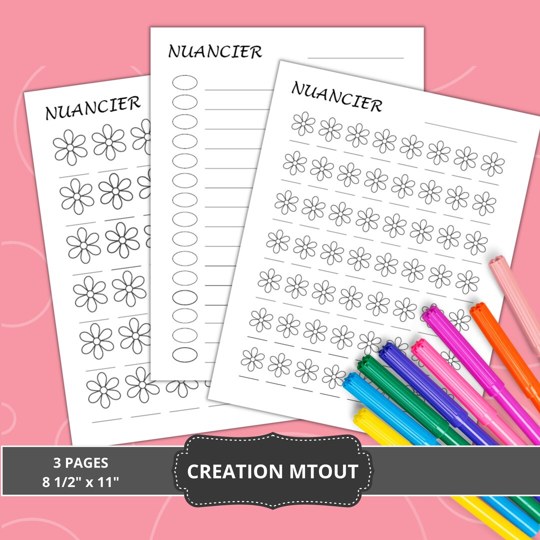 Printable Color Chart Set - Etsy
