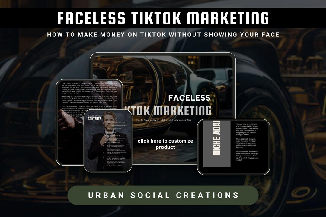 Faceless Tiktok Marketing Guide | Editable Canva Template With MRR ...