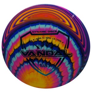 Dynamic Discs Fuzion Vandal Custom Hand Dyed Disc Golf Disc 167 g Brand New Never Thrown Unique DiscGolf Gift For Disc Golfer Fairway Driver