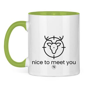 Two-tone cup &quot;nice to meet you&quot;