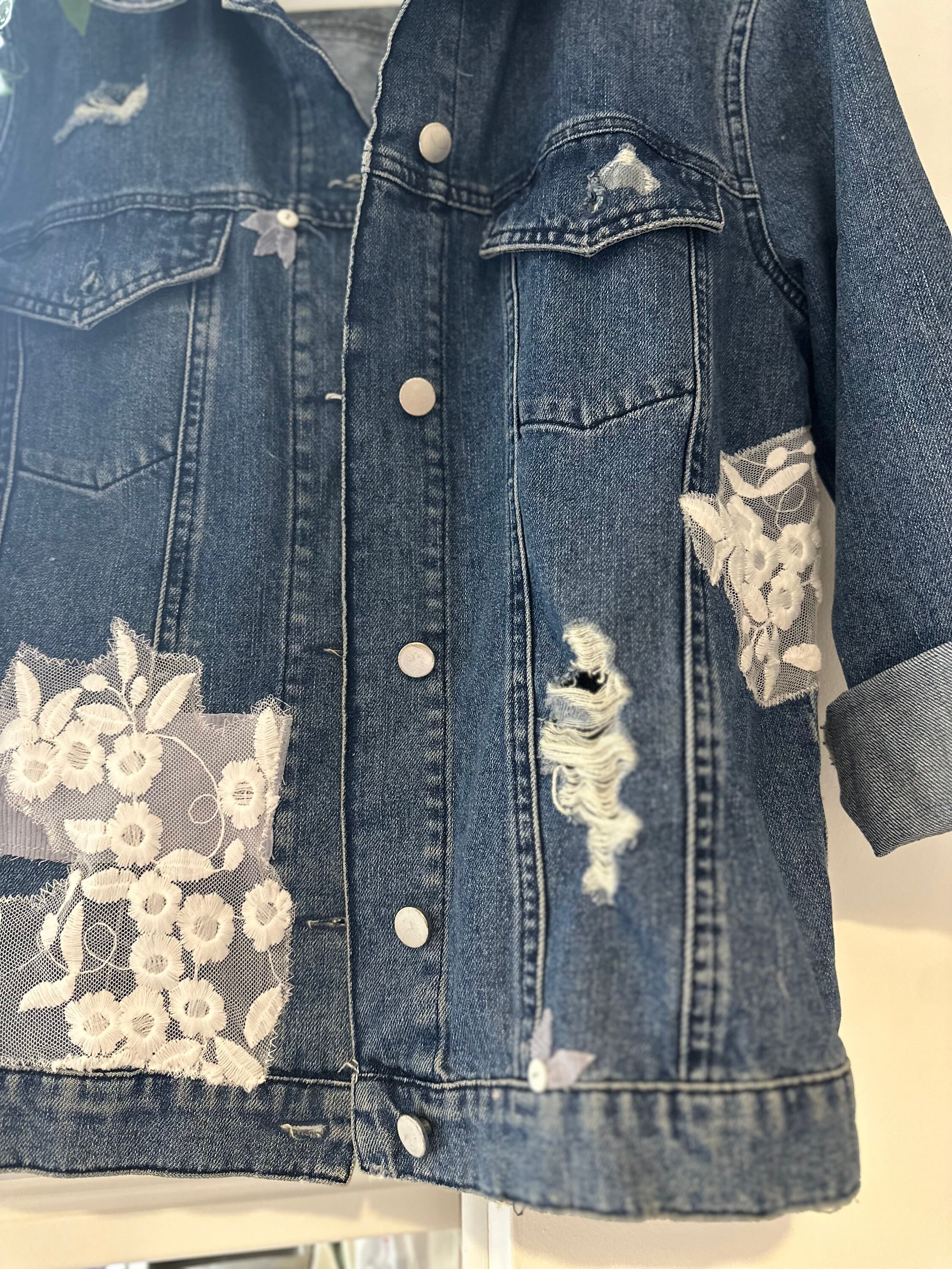 Upcycled / Reworked Denim Jacket / Second Hand Fashion / Slow Fashion ...