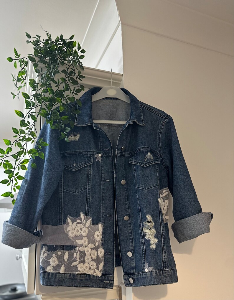 Upcycled / Reworked Denim Jacket / Second Hand Fashion / Slow Fashion ...