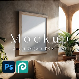 Wallart Frame Mockup Bundle Canvas Mockup Bundle PSD Wallart Mockup Canva Frame Mockup Template Poster Mockup Mega Mockup Bundle + Tutorials