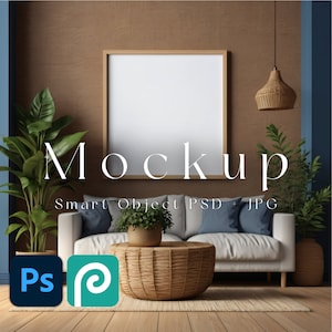 Wallart Frame Mockup Bundle | Canvas Mockup PSD & Template for Posters | Mega Mockup Bundle with Tutorials