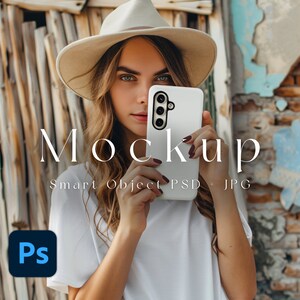 Samsung Galaxy S24 Mockup, Smart Object PSD, JPG, Phone Case Mockup, iPhone Case Mockup, iPhone Mockup