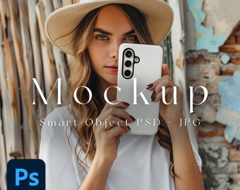 Samsung Galaxy S24 Mockup, Smart Object PSD, JPG, Phone Case Mockup, iPhone Case Mockup, iPhone Mockup