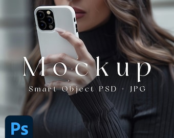 Photo Phone Case Mockups for iPhone  -  Case Mockups Real Photo Mockups - PSD Mockup, Phone Case Template