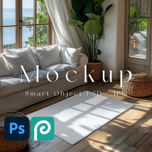 Teppiche Mockup, Teppich Vorlagen, Wohnzimmer Teppiche, Teppiche Photoshop Mockup, Digitale Teppich Mockups, PHOTOSHOP & Photopia Nur