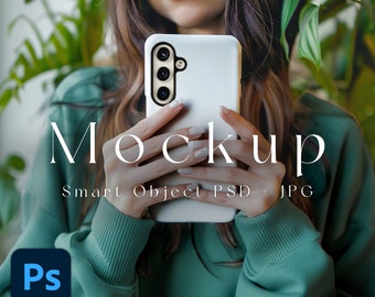 Samsung Galaxy S24 Mockup, Smart Object PSD, JPG, Phone Case Mockup, iPhone Case Mockup, iPhone Mockup