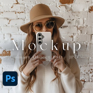 Samsung Galaxy S24 Mockup, Smart Object PSD, JPG, Phone Case Mockup, iPhone Case Mockup, iPhone Mockup